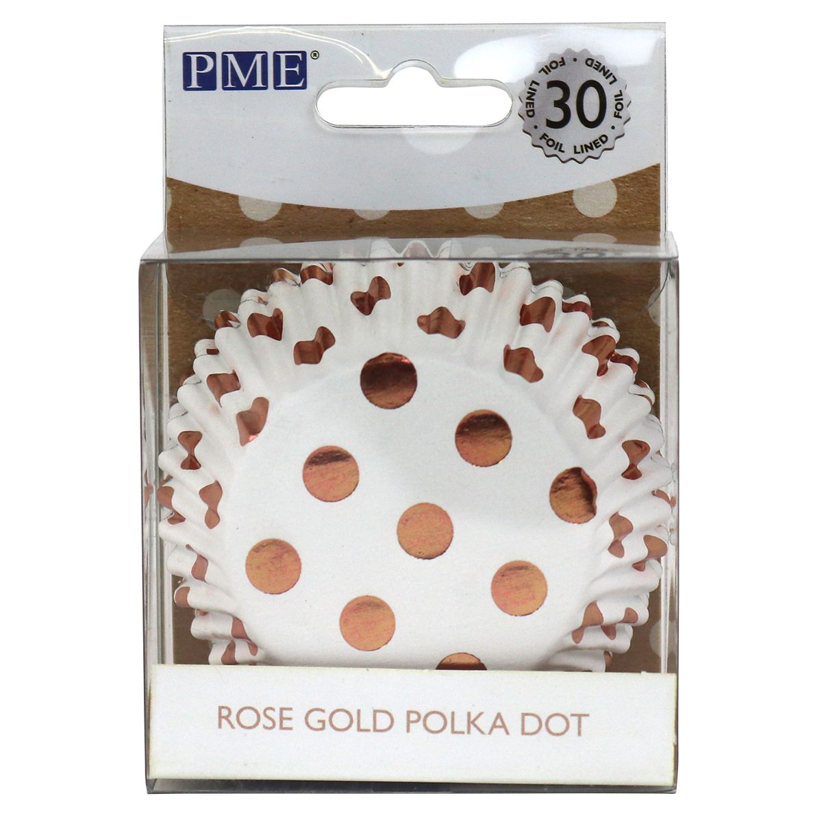 PME MUFFIN FÖRMCHEN ROSEGOLD POLKA DOT