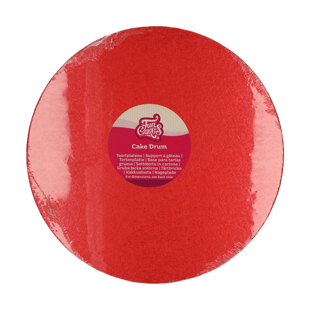 CAKE DRUM, ROT, RUND¸ 30,5 CM