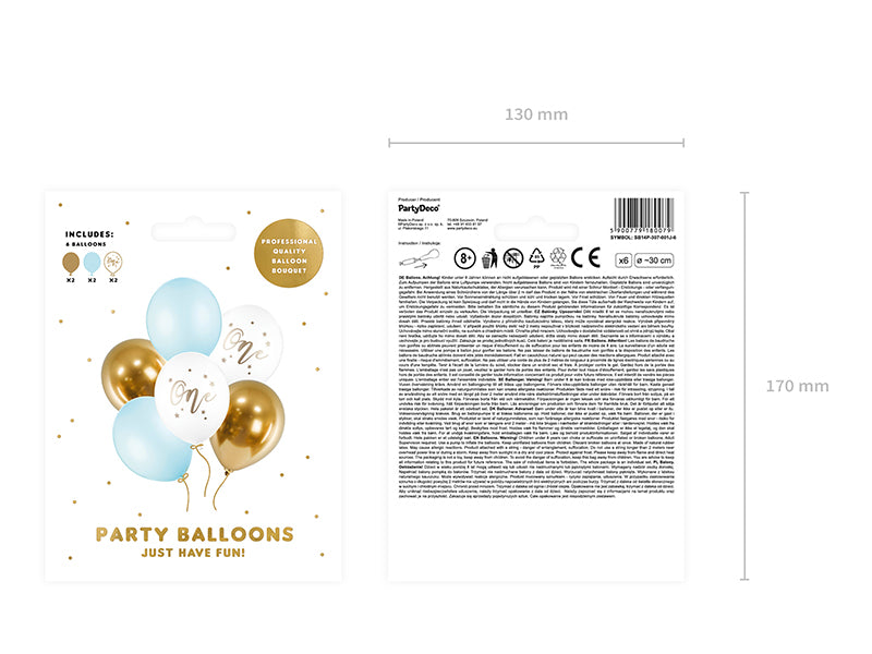 BALLONS ONE BLAU GOLD
