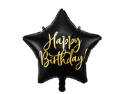 FOLIENBALLON H-BIRTHDAY 40 CM SCHWARZ/GOLD