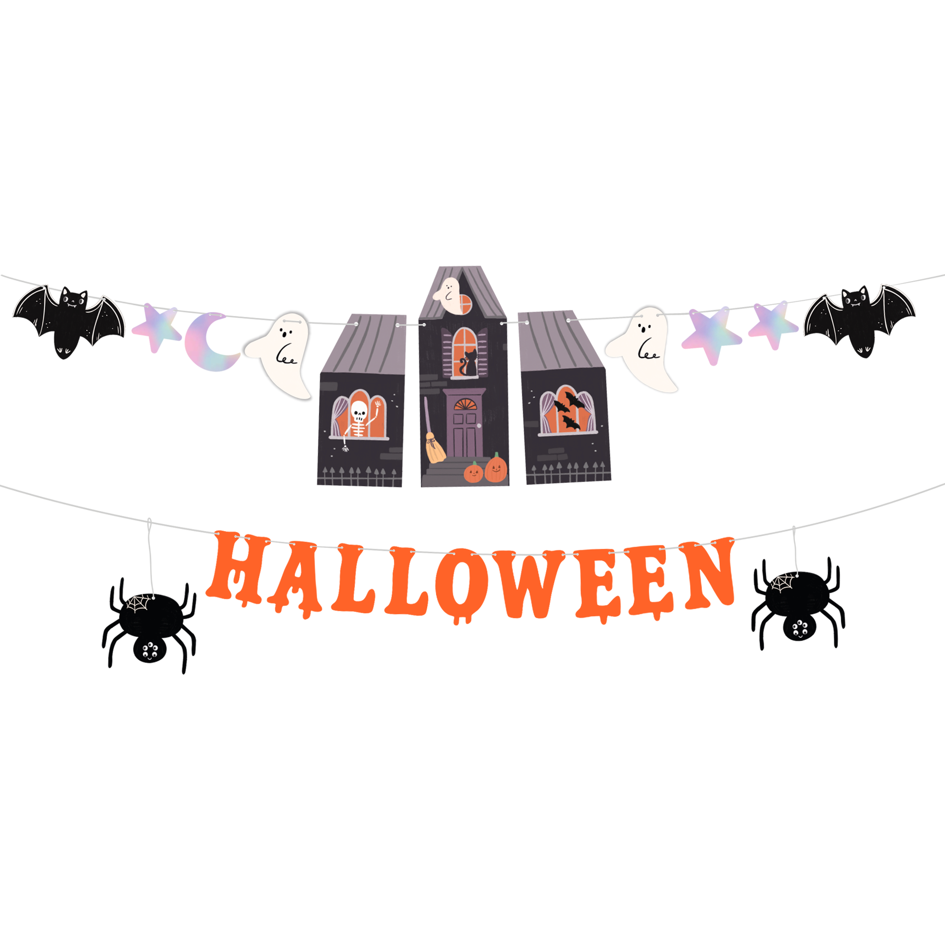 Halloween-Banner Spooky Friends