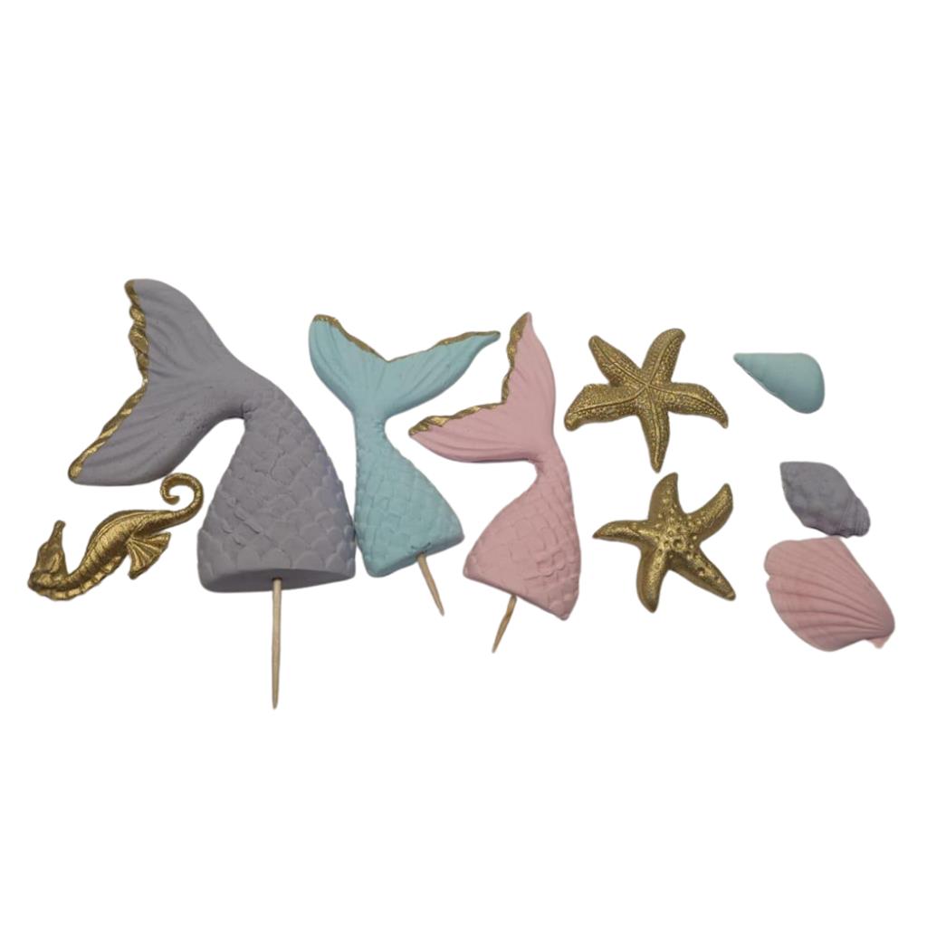 MEERJUNGFRAU ZUCKERFIGUR MEHRTEILIGES SET