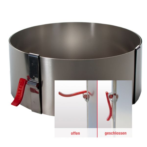 TORTENRING MIT KLEMMHEBELHÖHE 10 CM