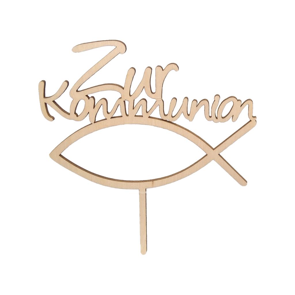 CAKE TOPPER MIT FISCH ZUR KOMMUNION