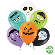 EcoLuftballons Halloween Monsters 6 Stück