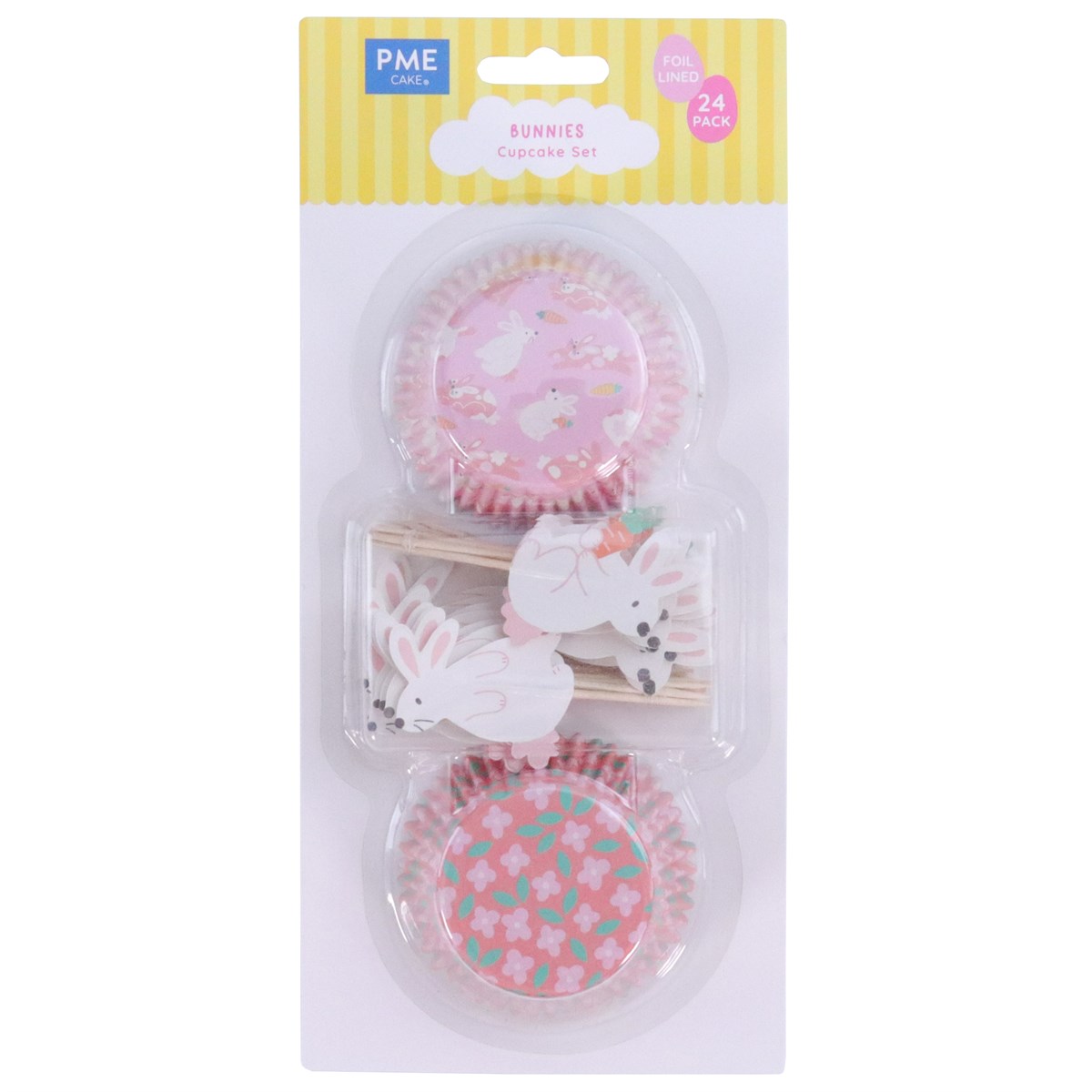 CUPCAKE SET MIT TOPPER HASEN
