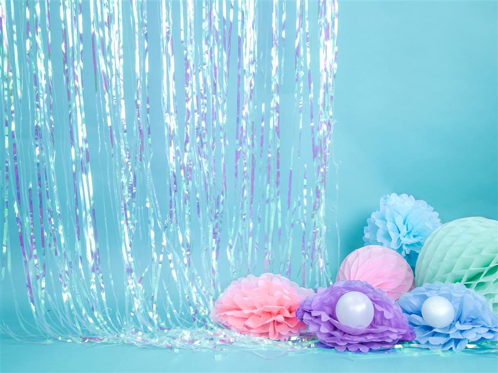 Lametta Vorhang iridescent 90 x 250 cm