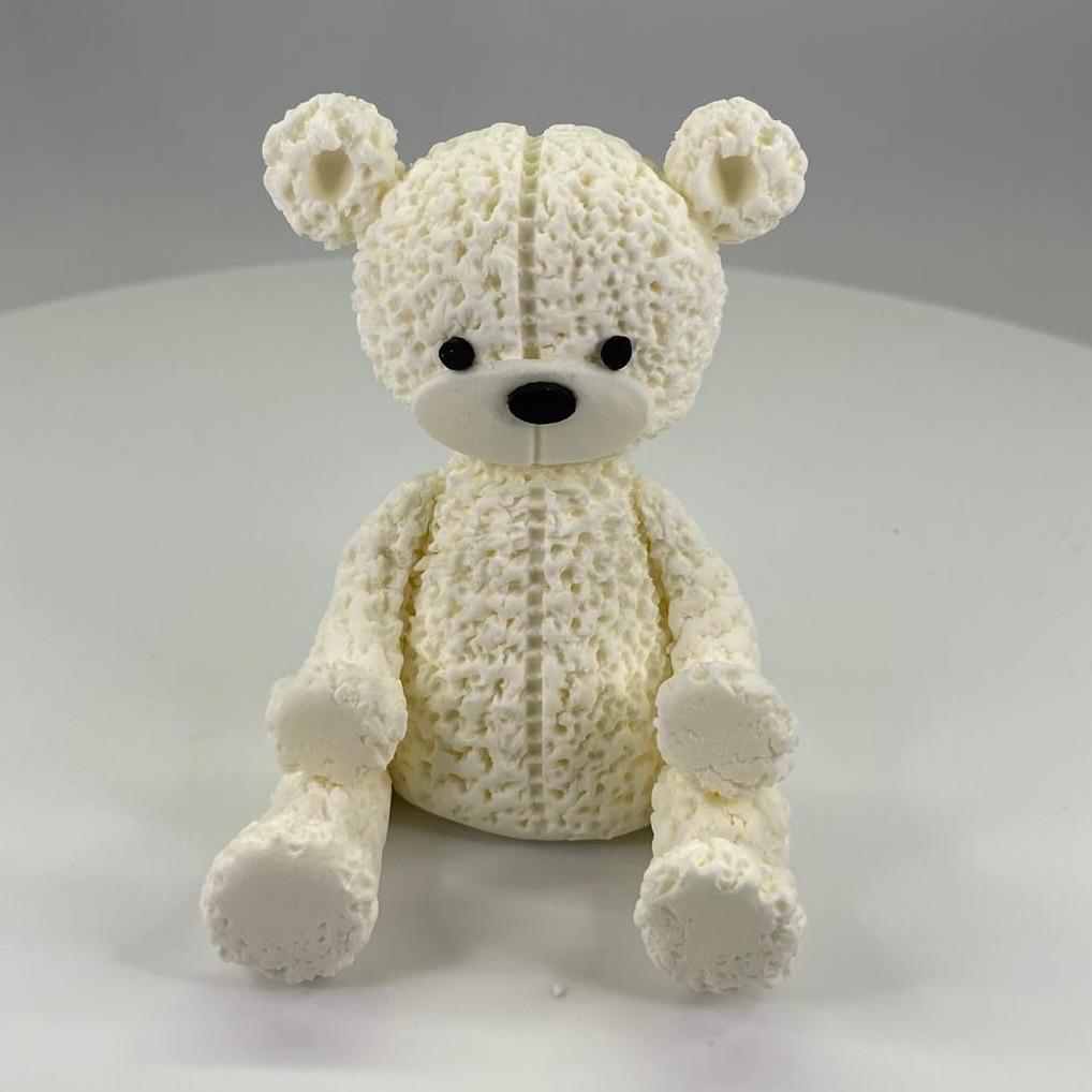 TEDDYBÄR WEISS ZUCKERFIGUR ZOTTELIG