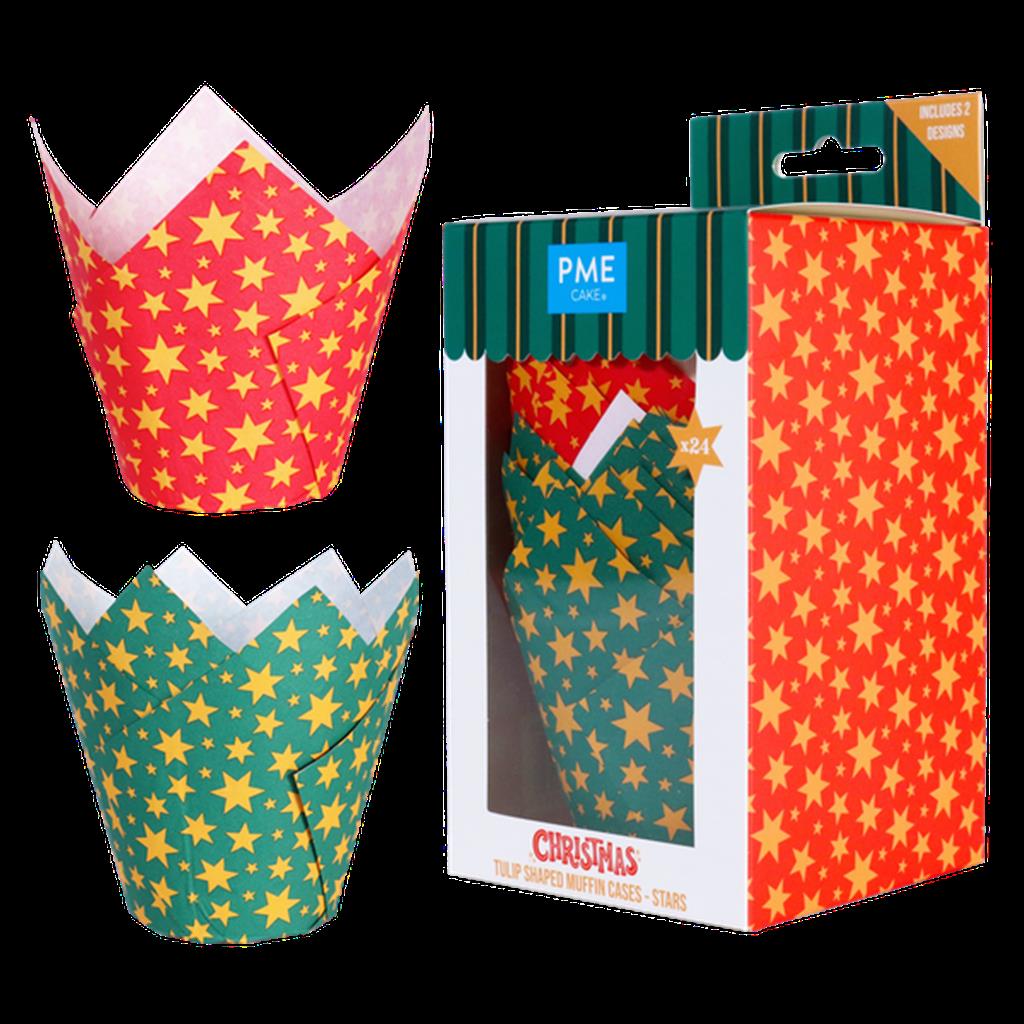 PME TULPEN-MUFFINFÖRMCHENCHRISTMAS - STARS
