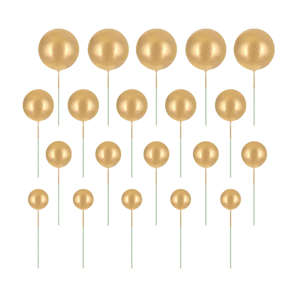 TOPPER KUGELN GOLD 20-ER SET