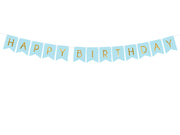 HAPPY BIRTHDAY BANNER LIGHT BLUE 15 X 175 CM