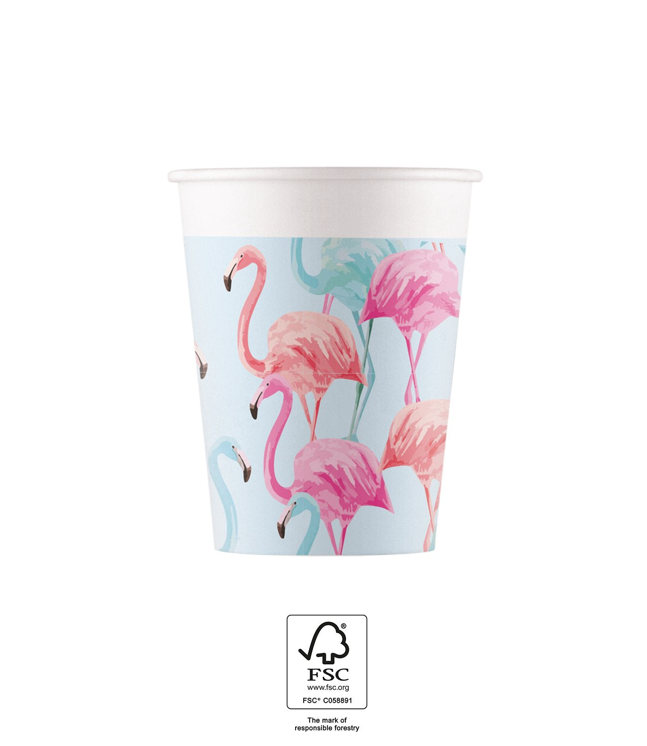 FLAMINGO TROPICAL PAPPBECHER/8