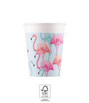 FLAMINGO TROPICAL PAPPBECHER/8