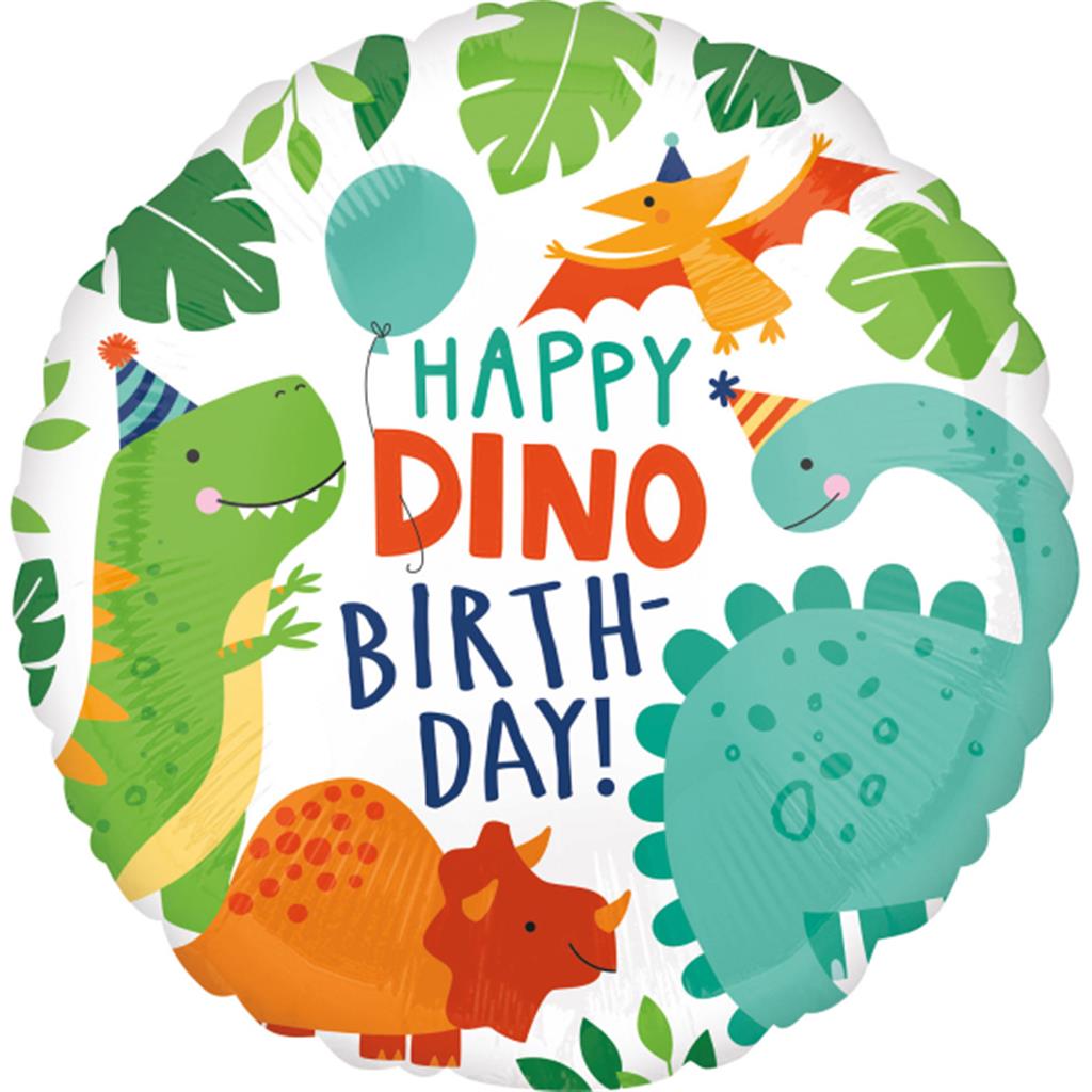 DINO-MITE B-DAY FOLIENBALLON 43 CM