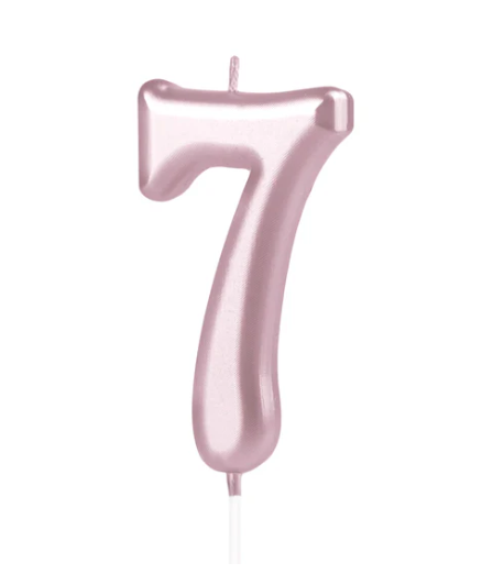 KERZE NUMMER 7 ROSEGOLD
