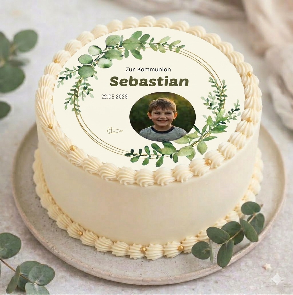 Tortenaufleger auf echter Torte