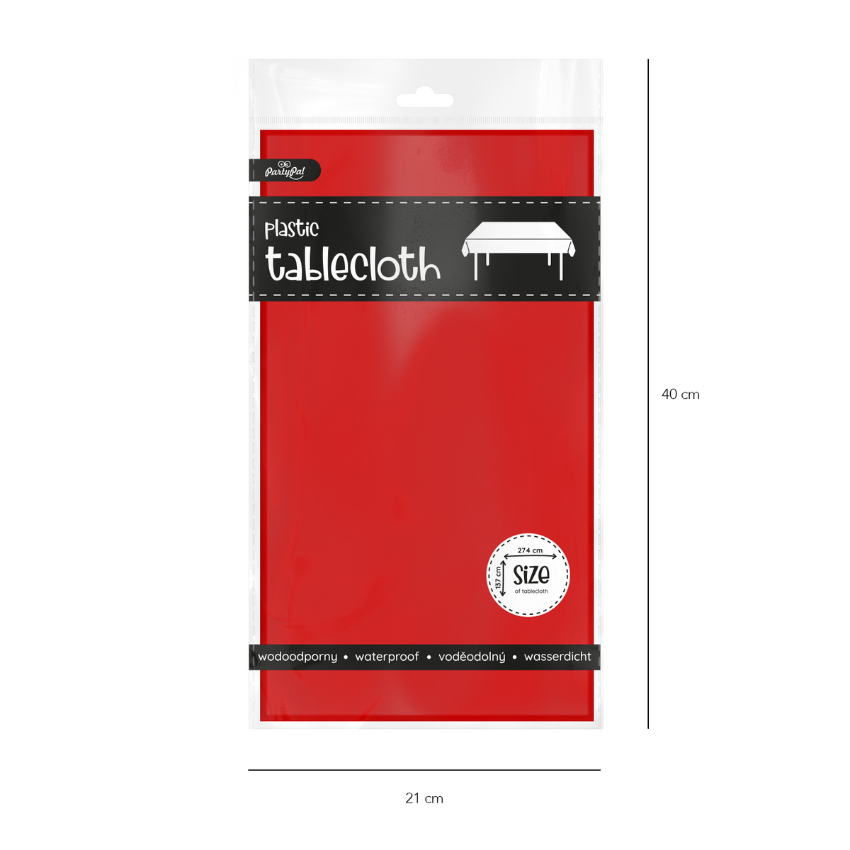 Tischdecke Rot 137 x 274 cm