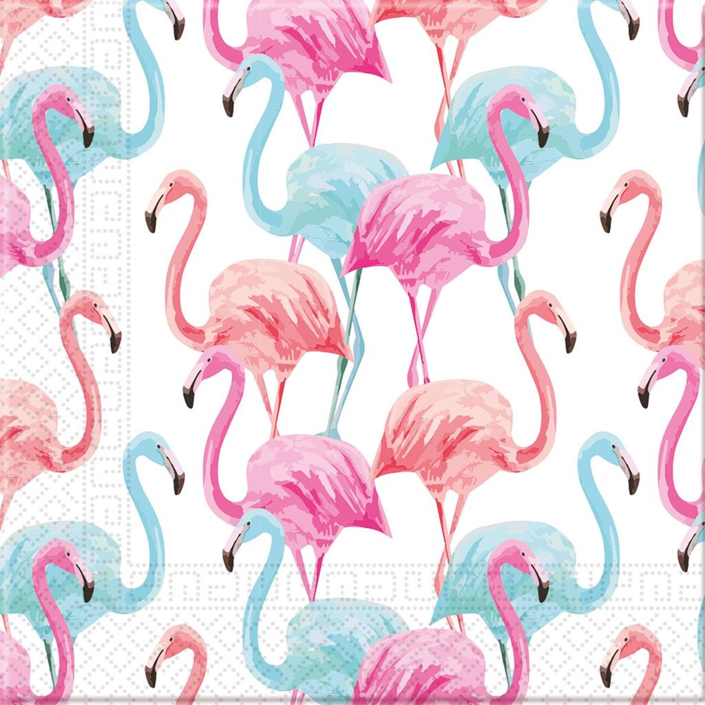 FLAMINGO TROPICAL SERVIETTEN