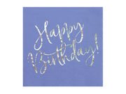HAPPY B-DAY BLAU & SILBER SERVIETTEN