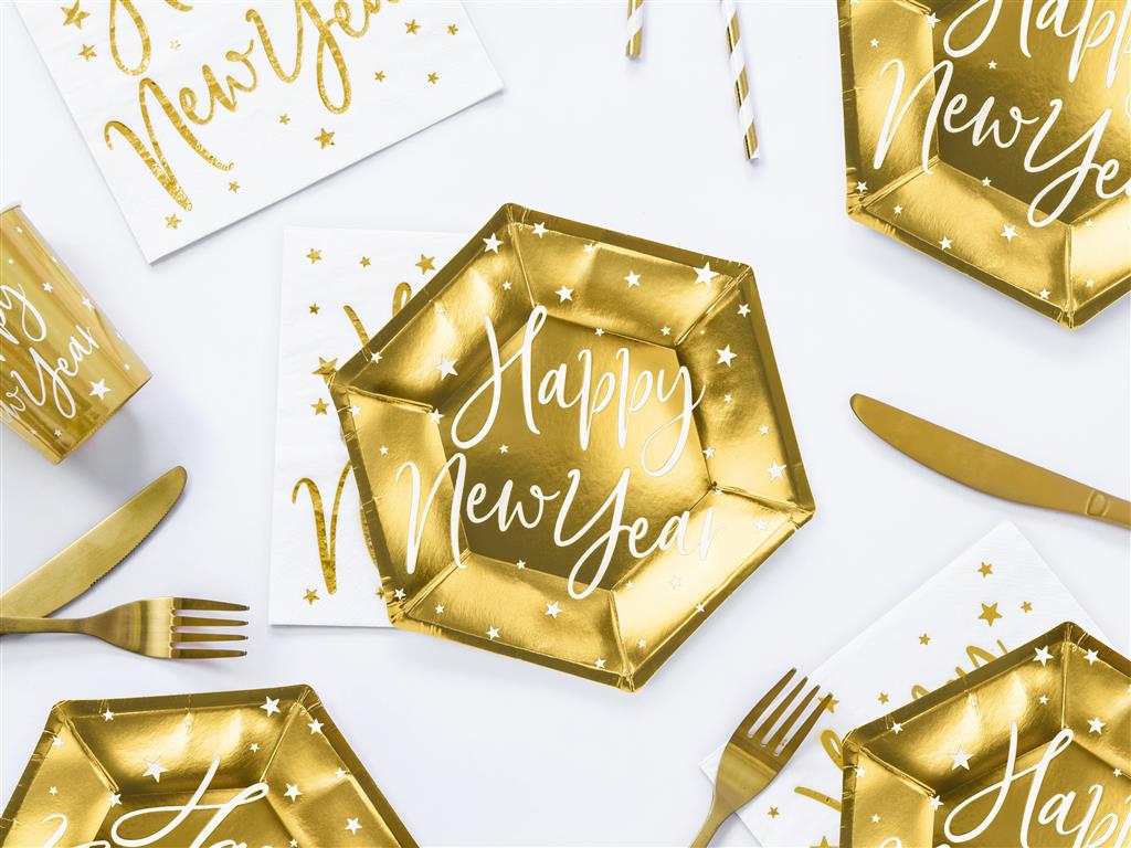 NEW YEAR GOLD PLATES