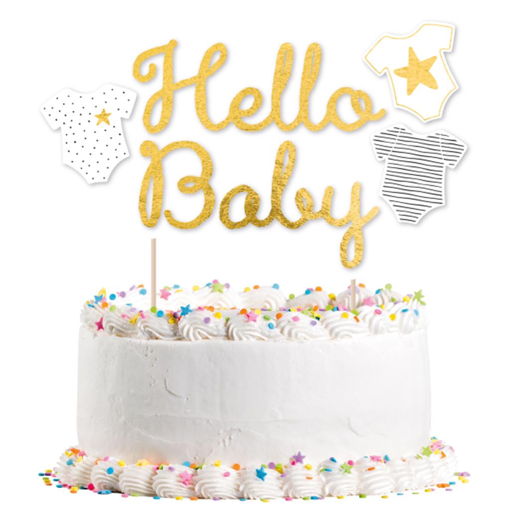 HELLO BABY CAKE TOPPER