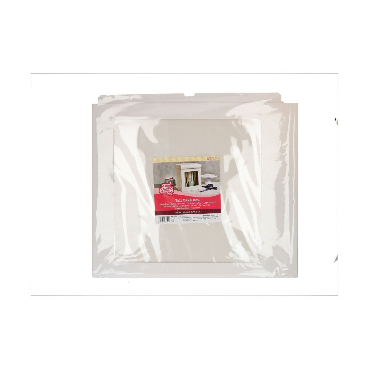 CAKE BOX 40,5X40,5X45,5 MIT SICHTFENSTER