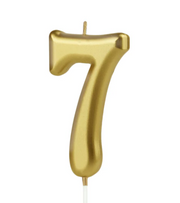 KERZE NUMMER 7 GOLD