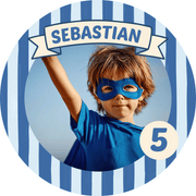 Foto Tortenaufleger Rund Blau