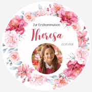 Foto Tortenaufleger Rund Firmung/Kommunion Rosen