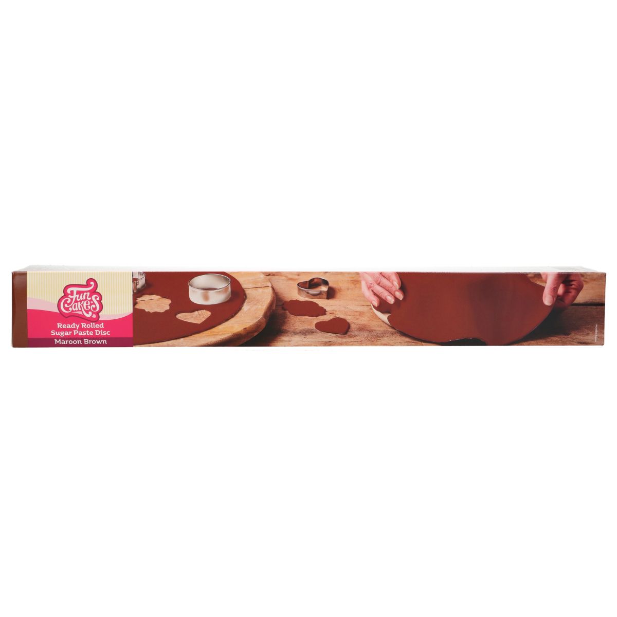 FC AUSGEROLLTES FONDANT MAROON BROWN