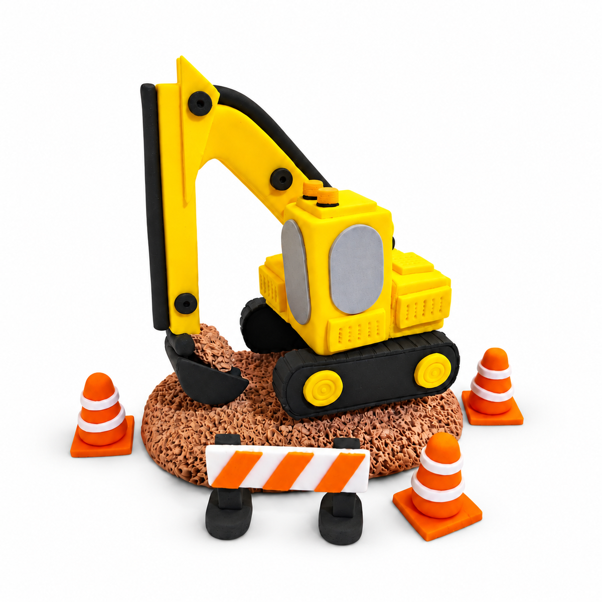 Bagger mit Baustelle Zuckerfigur