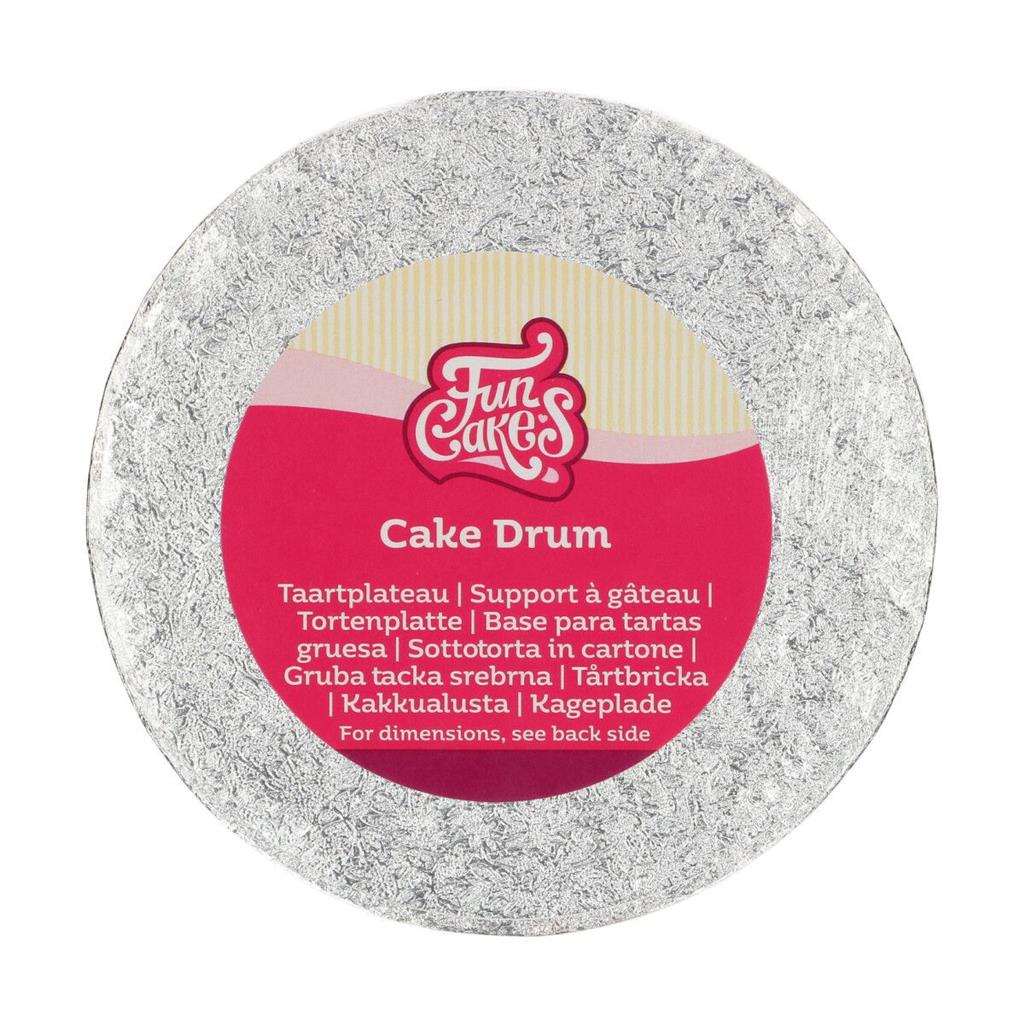 CAKE DRUM-SILBER-RUND 33CM     FC533RD