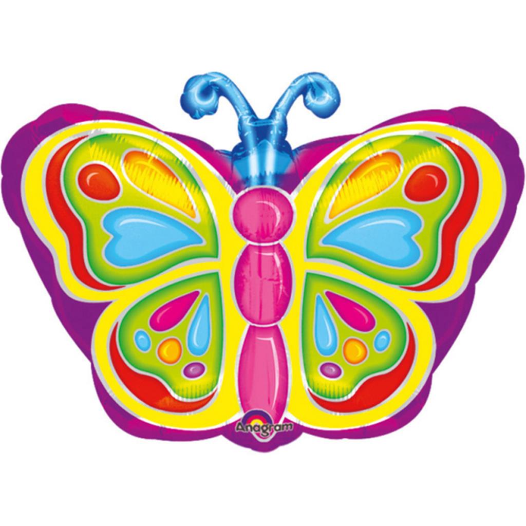 STRAHLENDER SCHMETTERLINGFOLIENBALLON 33X45 CM