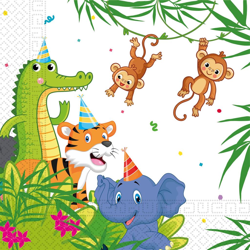 JUNGLE BALLOONS SERVIETTEN