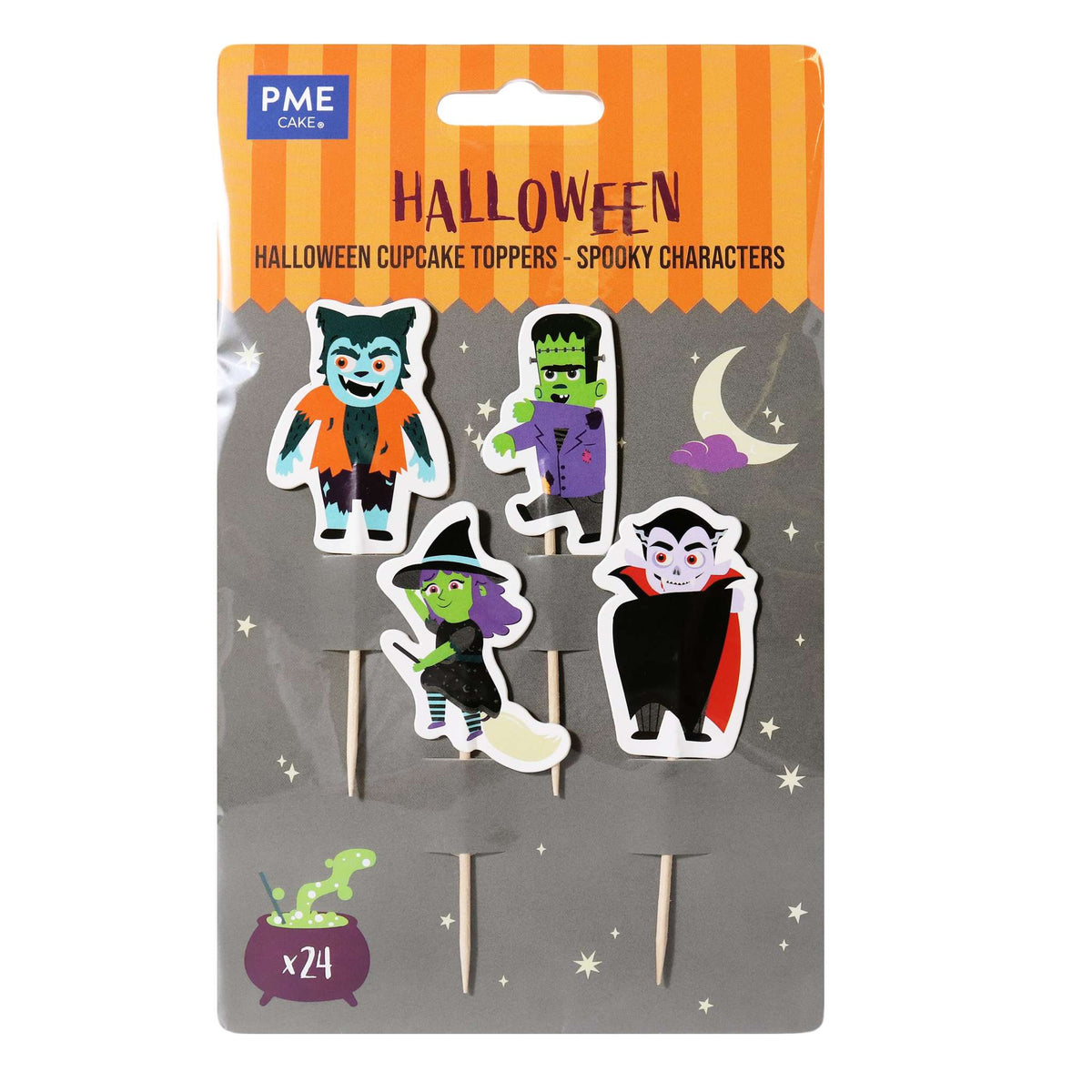 CAKE TOPPER SPOOKY CHARACTERS/24 verpackung