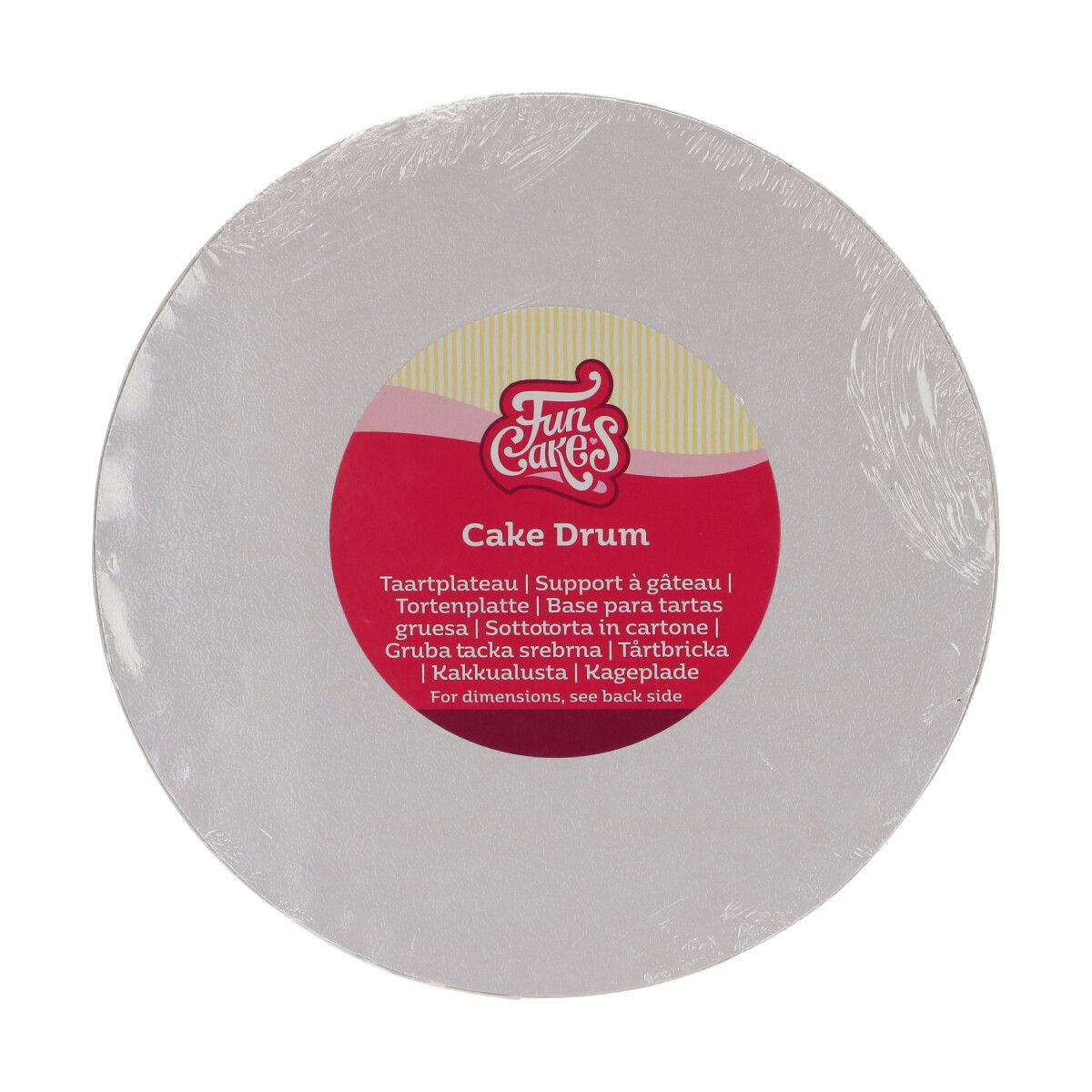 CAKE DRUM, WEISS, RUND¸ 20CM