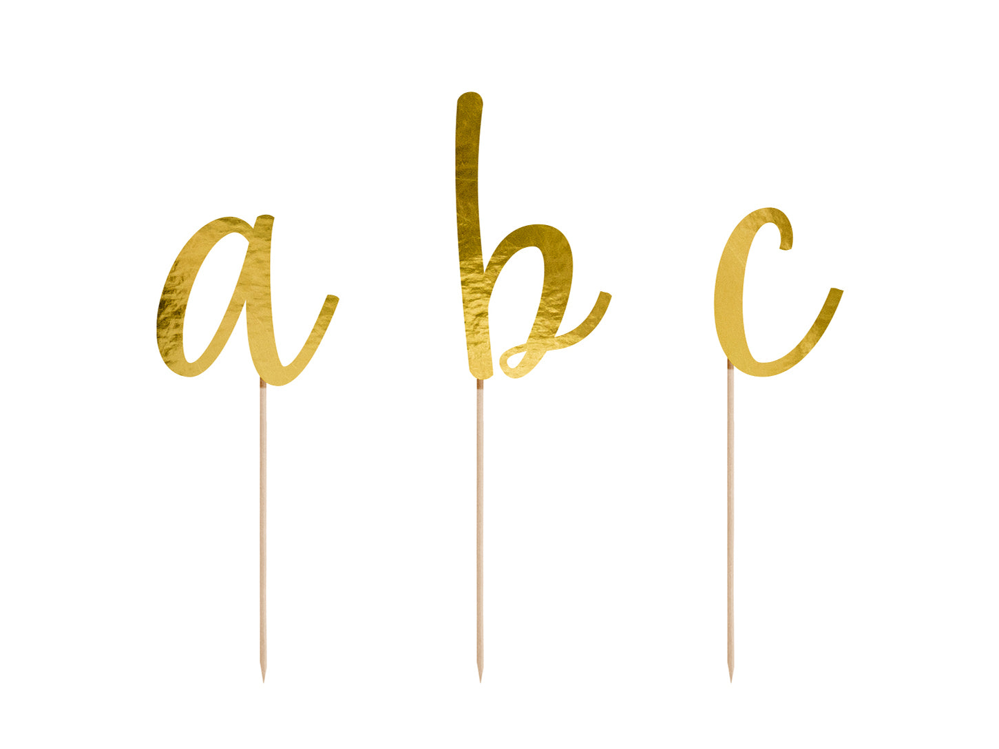 CAKE TOPPER ALPHABET GOLD9,5-12 CM
