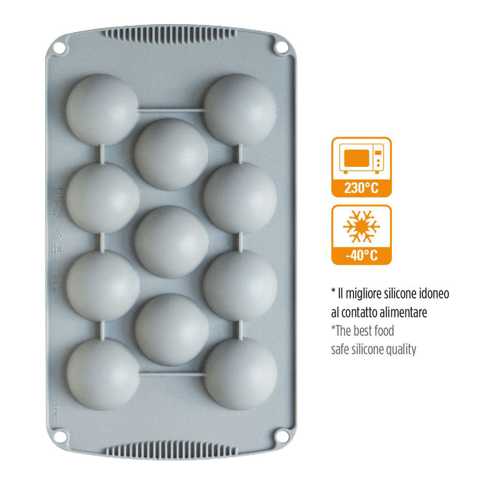 SILIKONBACKFORM HALBKUGEL 50 X 25