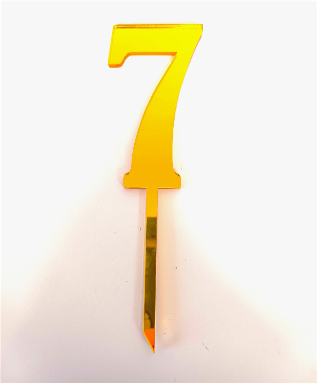 CAKE TOPPER ACRYL GOLD ZAHL 7