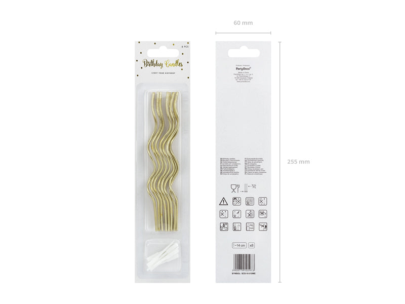 KERZEN CURL GOLD 14 CM