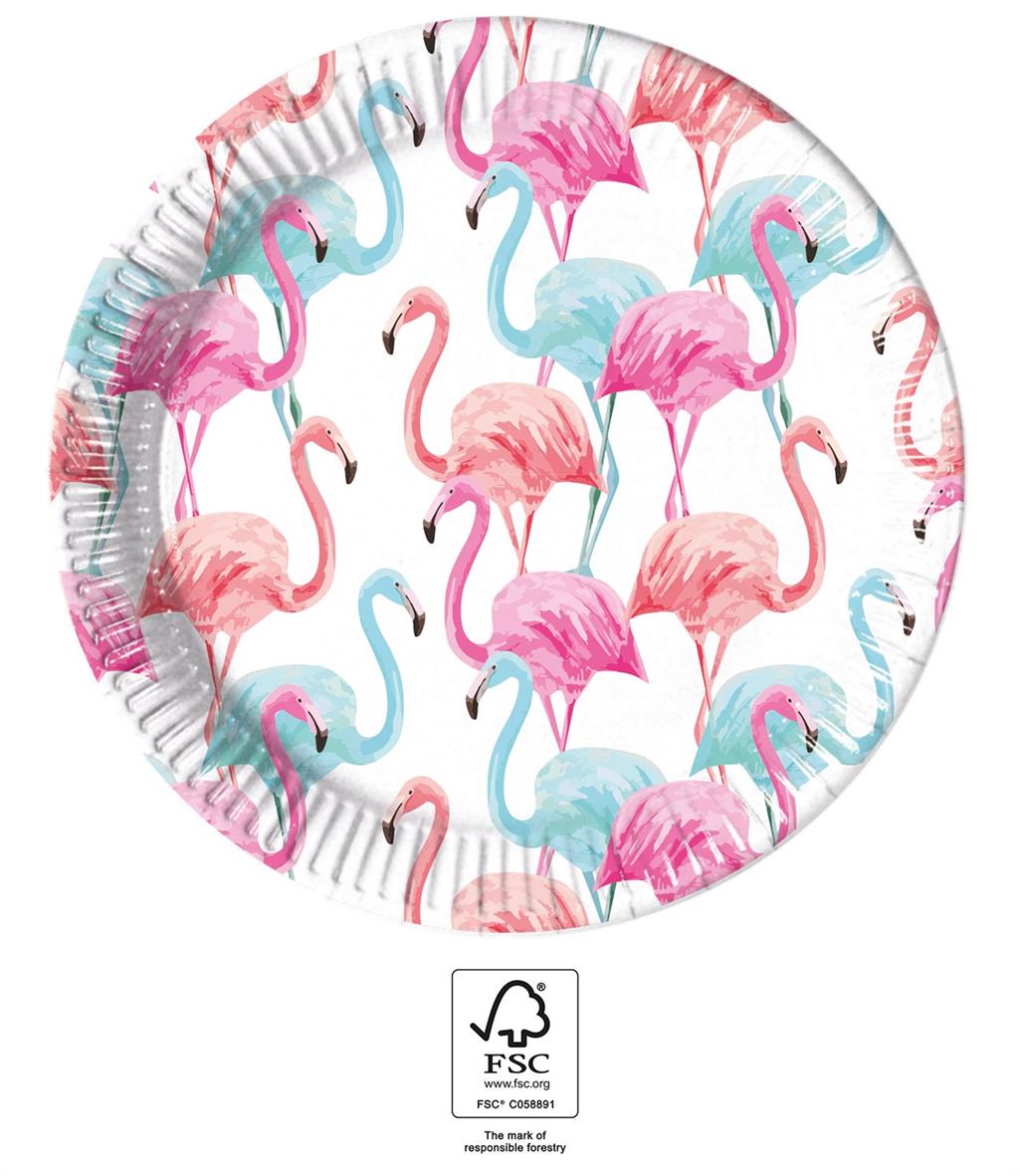FLAMINGO TROPICAL PAPPTELLER 23 CM/8