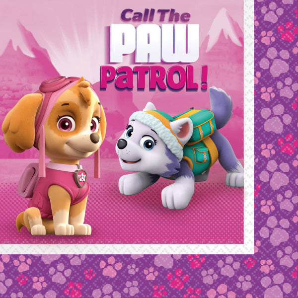 PAW PATROL PINK SERVIETTE