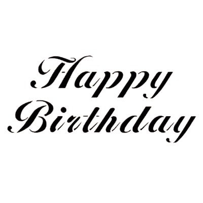 STENCIL HAPPY BIRTHDAY