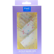 PME TULPEN BACKFÖRMCHEN REGENBOGEN POLKADOTS