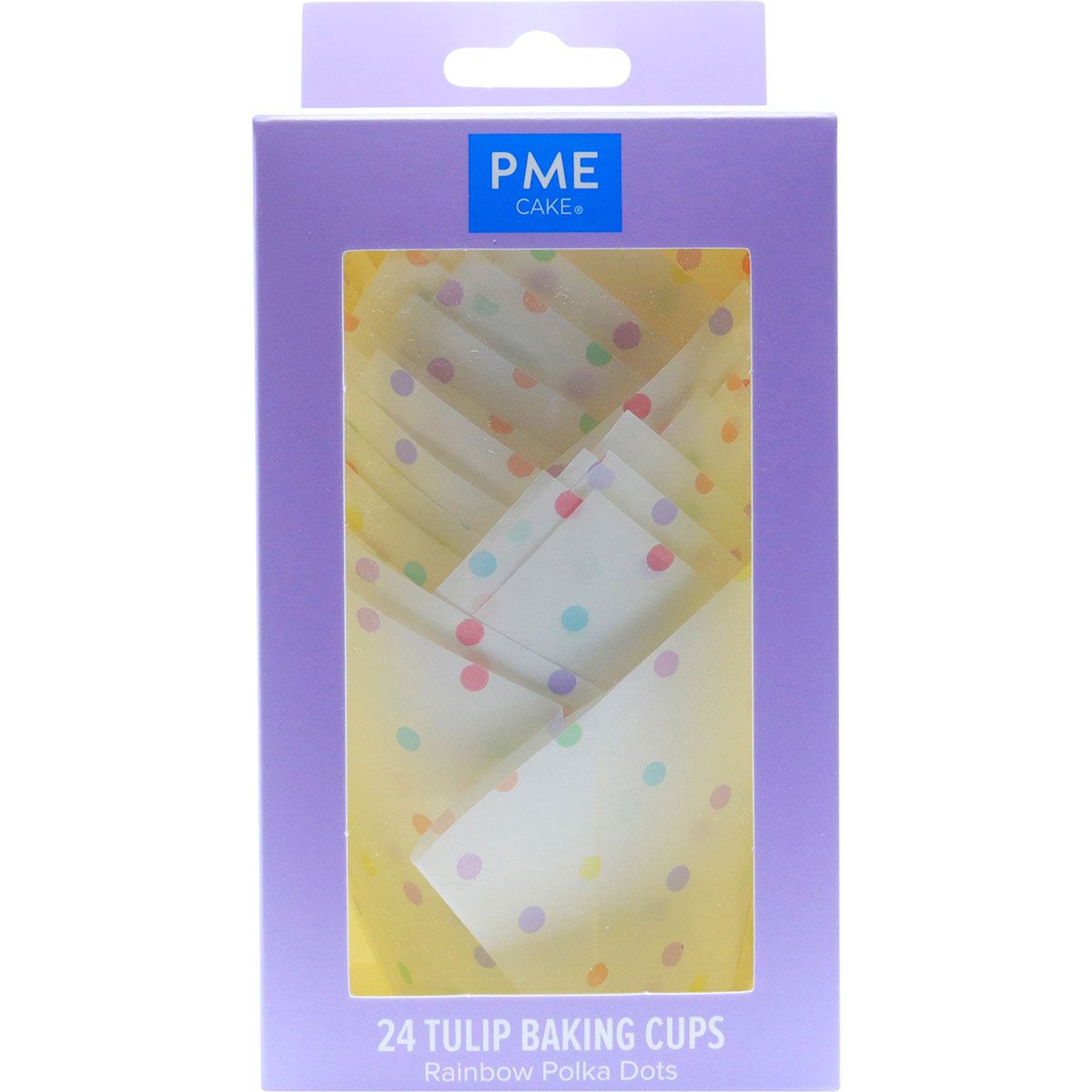 PME TULPEN BACKFÖRMCHEN REGENBOGEN POLKADOTS