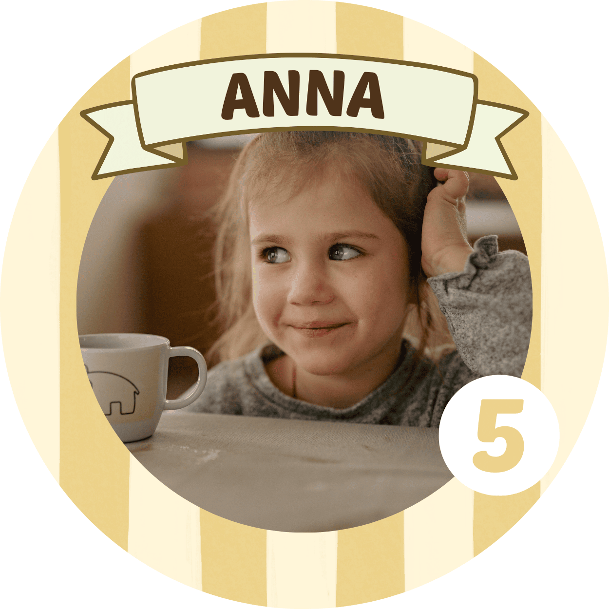 Foto Tortenaufleger Rund Gelb