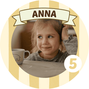 Foto Tortenaufleger Rund Gelb