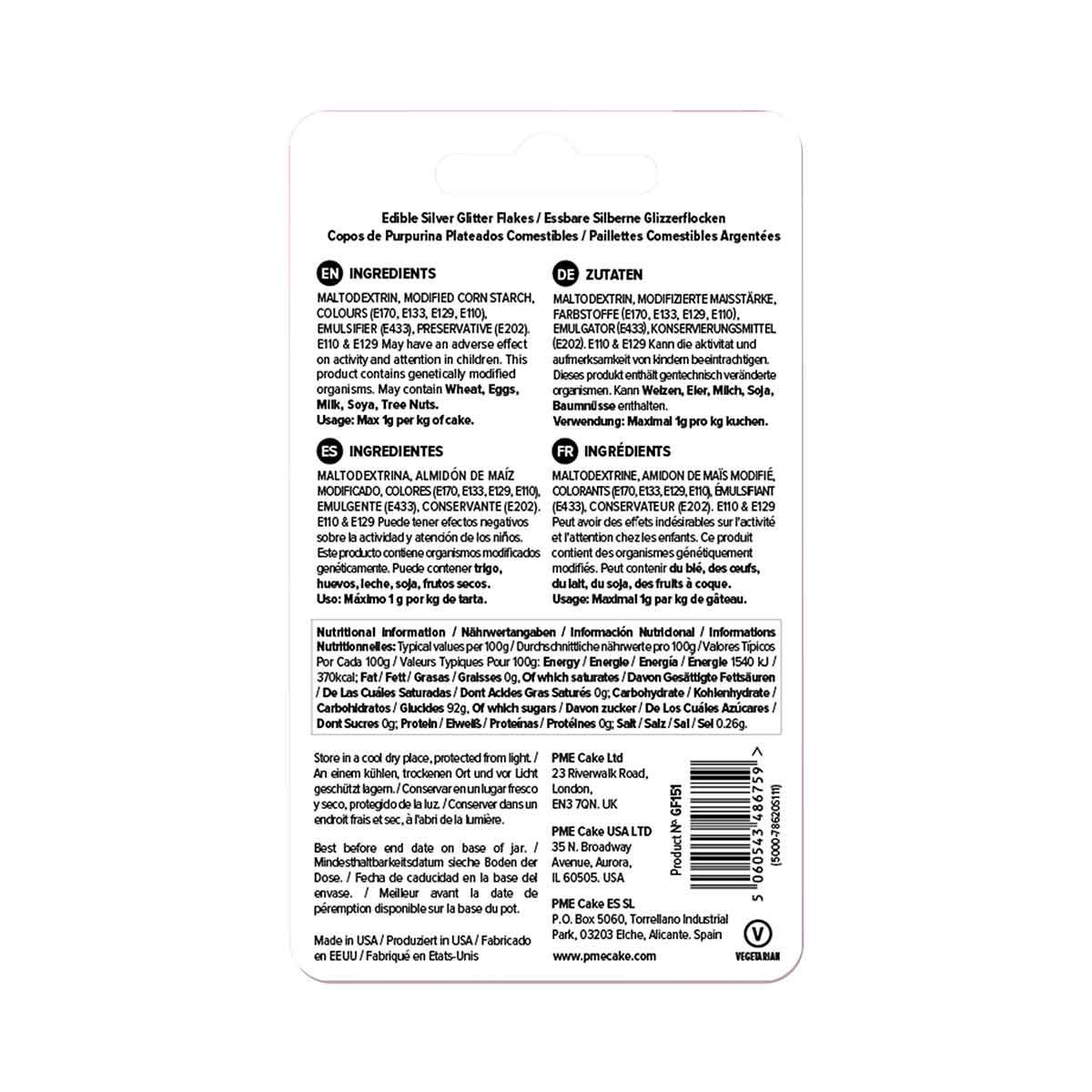 GLITTER FLAKES SILVER