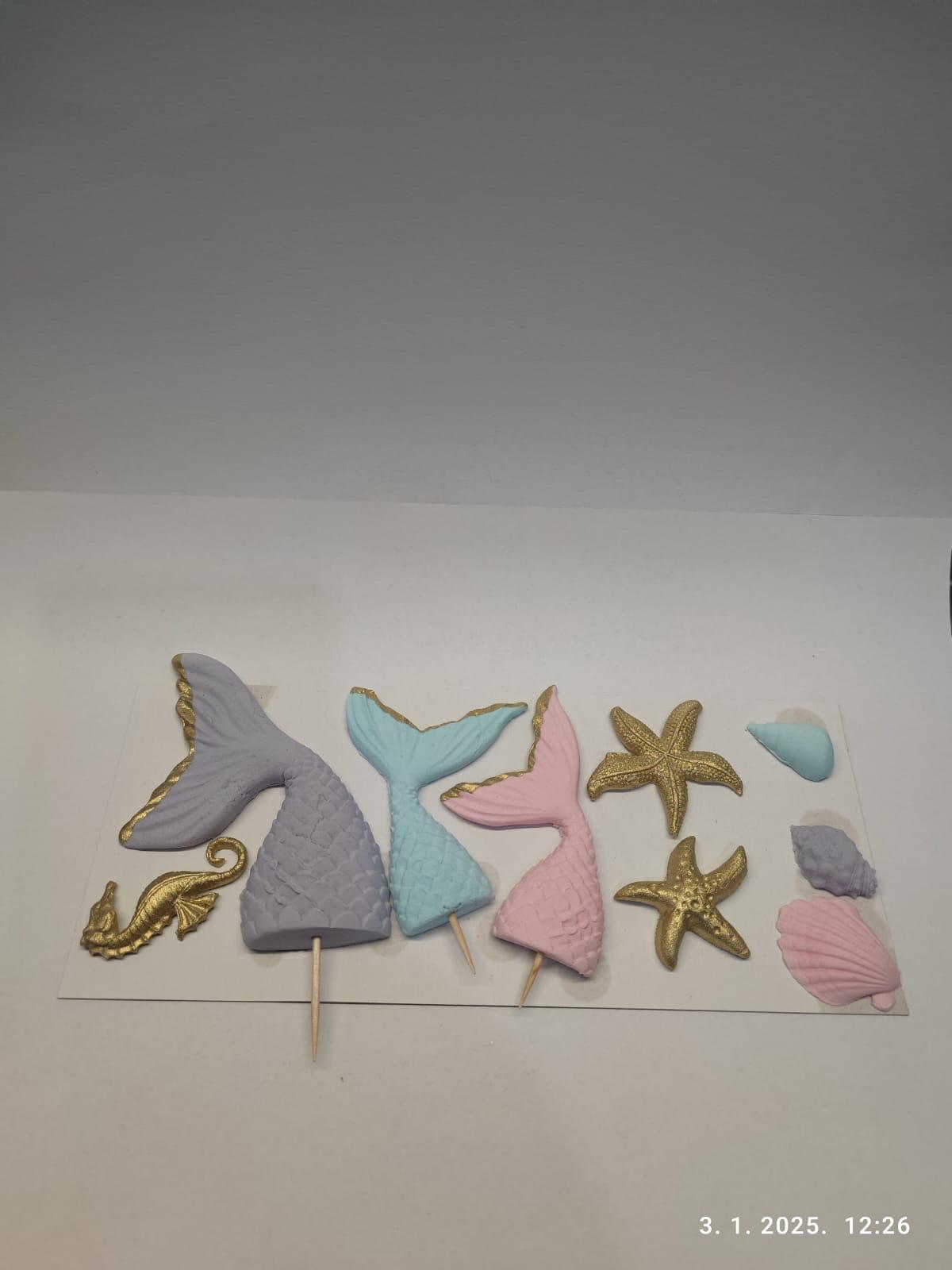 MEERJUNGFRAU ZUCKERFIGUR MEHRTEILIGES SET