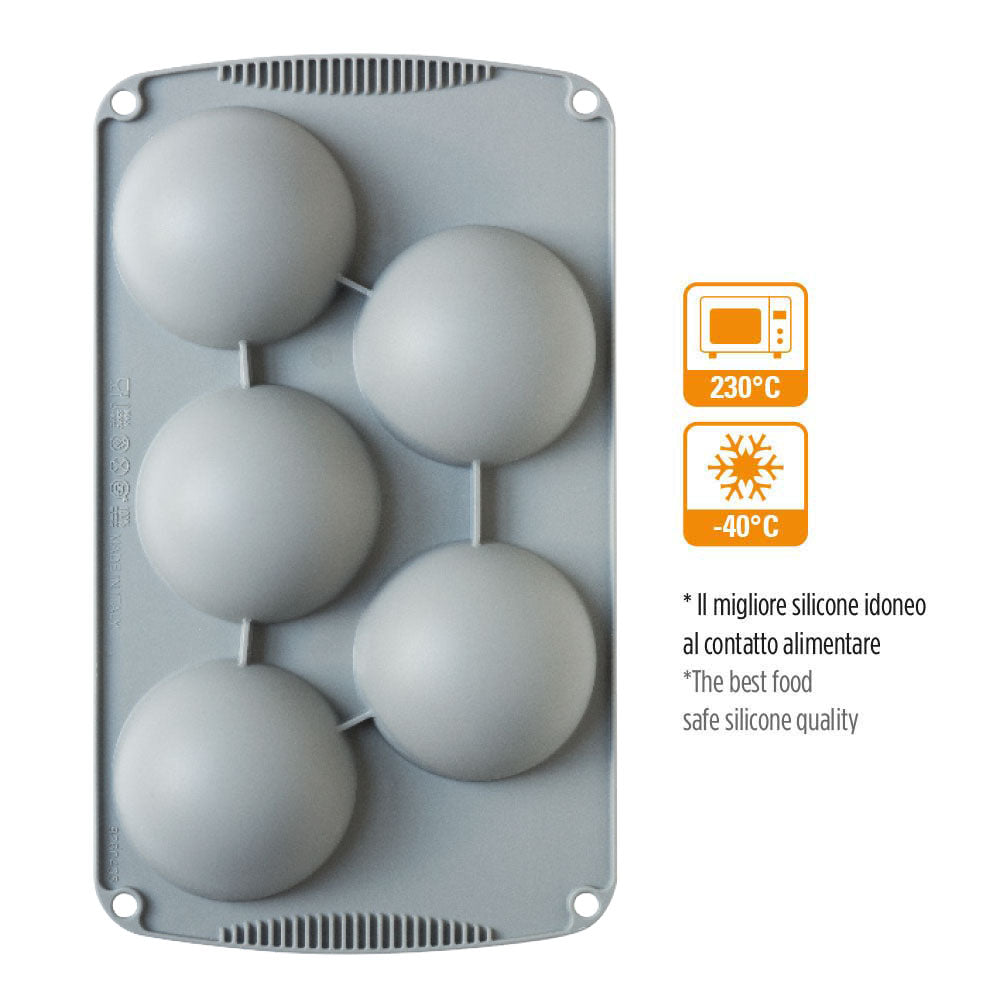 SILIKONBACKFORM HALBKUGEL 80 X 40